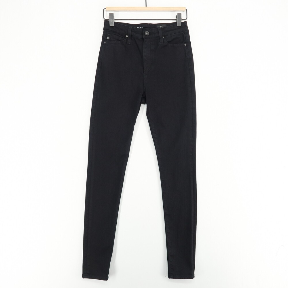 AG Adriano Goldschmied The Mila Jeans Womens 25 Black Super High Rise Skinny